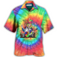 Hawaiian Shirt / Adults / S Hippie Believe In The Power Of Music Hippie Gnome - Hawaiian Shirt - Reefox