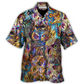Owl Wild Animal Neon Colorful - Hawaiian Shirt - Reefox
