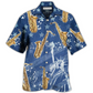 Hawaiian Shirt / Adults / S Saxophone Music America Independence Day - Hawaiian Shirt - Reefox