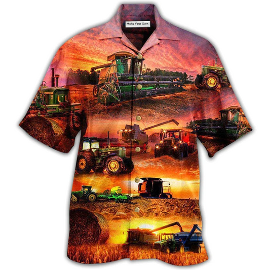 Hawaiian Shirt / Adults / S Tractor Farm The Harvest Is Great And Plentiful - Hawaiian Shirt - Reefox
