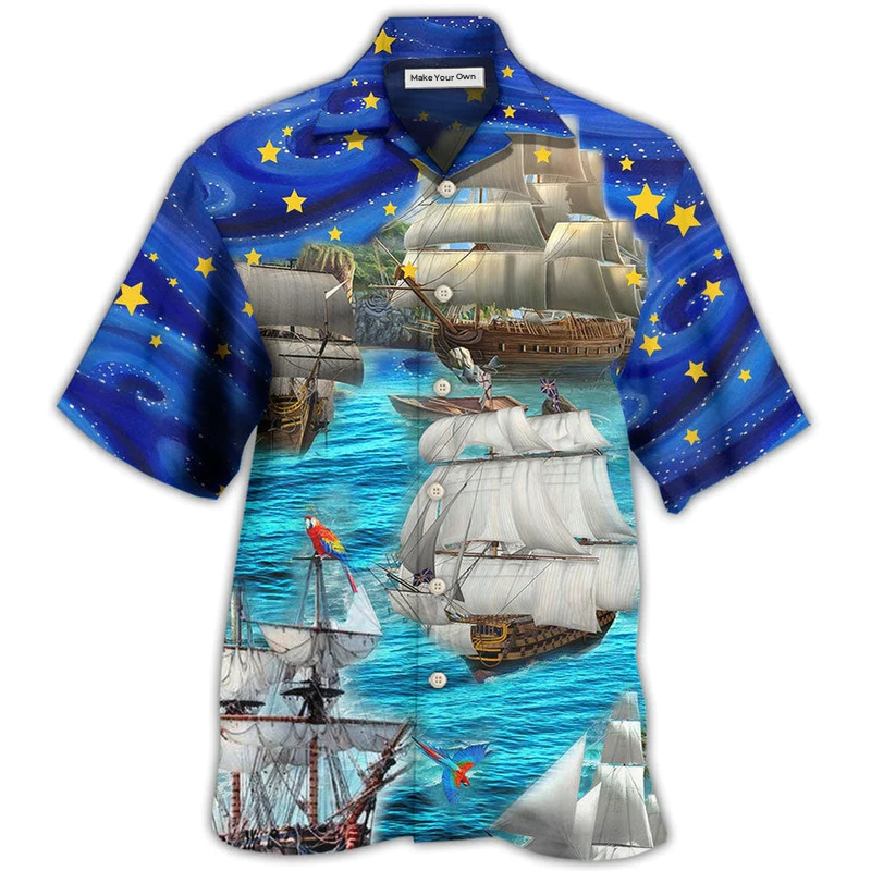 Hawaiian Shirt / Adults / S Sailing Love Ocean And Sky Christmas Style - Hawaiian Shirt - Reefox