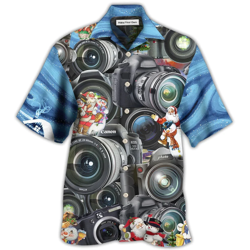 Hawaiian Shirt / Adults / S Camera Amazing Merry Christmas Happy - Hawaiian Shirt - Reefox