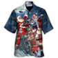 Hawaiian Shirt / Adults / S Christmas Santa I Don't Need Reindeer I Have Motorbike - Hawaiian Shirt - Reefox