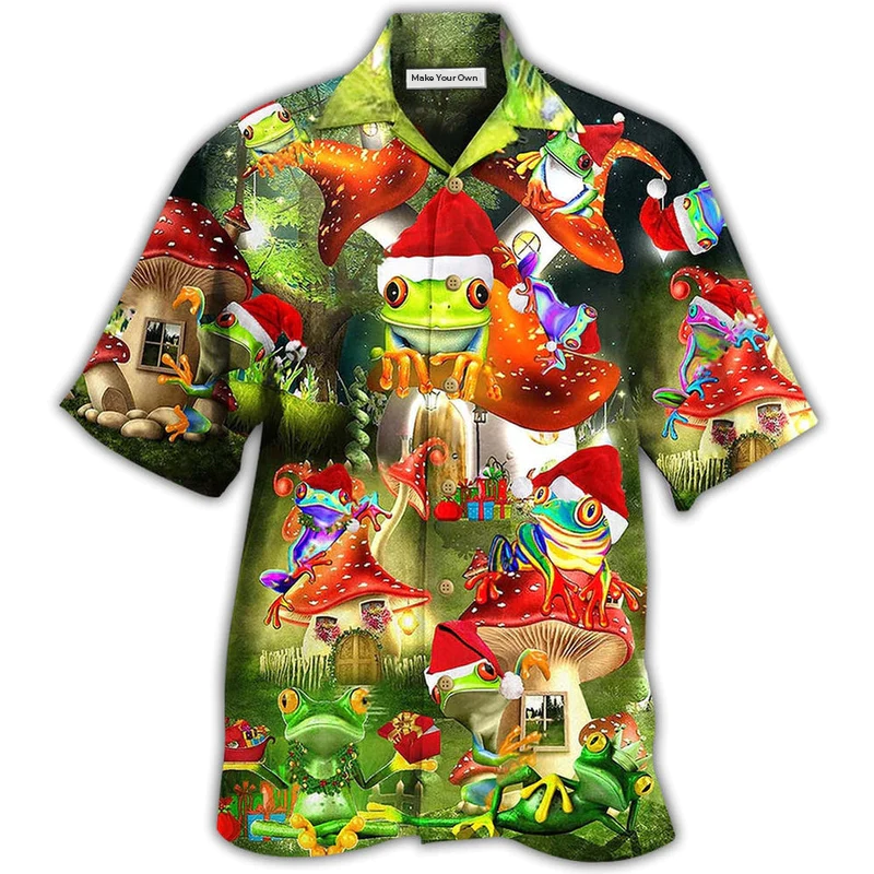 Hawaiian Shirt / Adults / S Frog Lover Christmas - Hawaiian Shirt - Reefox