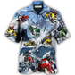 Snowmobile Life Style With Ice Mountain - Hawaiian Shirt - Reefox