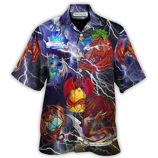 D20 Dragon Thunder Style - Hawaiian Shirt - Reefox