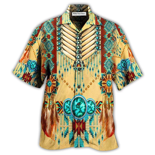 Hawaiian Shirt / Adults / S Native American Proud Pattern - Hawaiian Shirt - Reefox