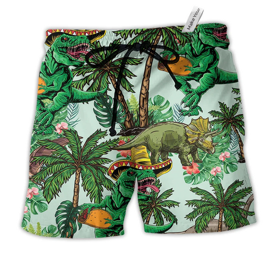 Beach Short / Adults / S Dinosaur Lover Amazing Style - Beach Short Reefox - Owls Matrix LTD