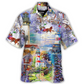 Hawaiian Shirt / Adults / S Lighthouse Christmas Santa Through The Storm - Hawaiian Shirt - Reefox