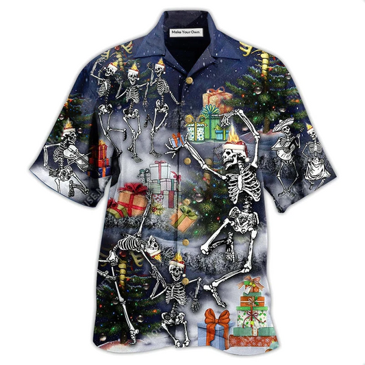 Skull Dancing With Christmas - Hawaiian Shirt - Reefox