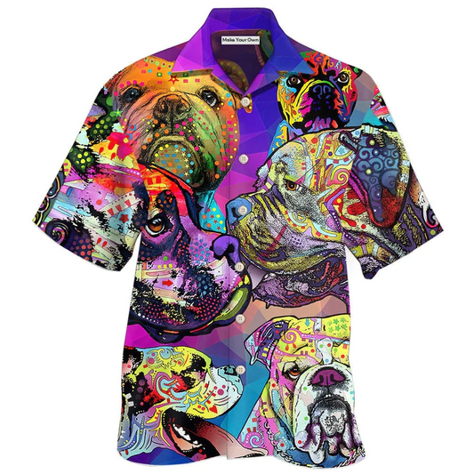 Hawaiian Shirt / Adults / S Bulldog All I Need Is Cool Bulldog - Hawaiian Shirt - Reefox