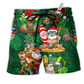 Beach Short / Adults / S Tiki Love Christmas Funny Night - Beach Short Reefox - Owls Matrix LTD