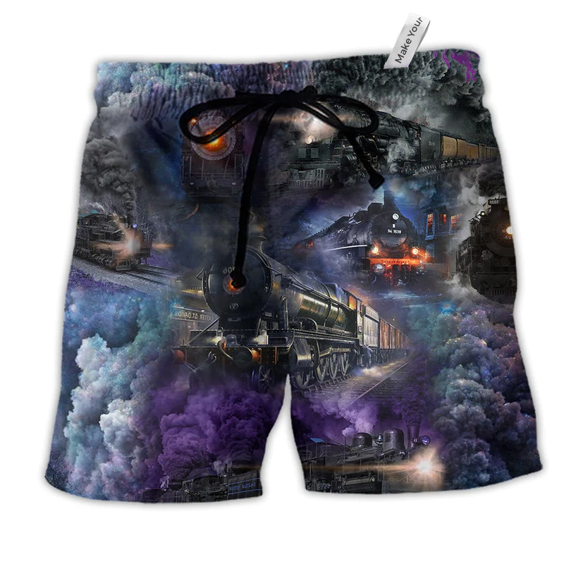 Beach Short / Adults / S Train Love The Bilowing - Beach Short Reefox - Owls Matrix LTD