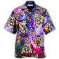 Hawaiian Shirt / Adults / S Schnauzer Dog Lover Mysterious Galaxy Pizza - Hawaiian Shirt - Reefox