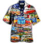 Hawaiian Shirt / Adults / S Camping Independence Day America - Hawaiian Shirt - Reefox
