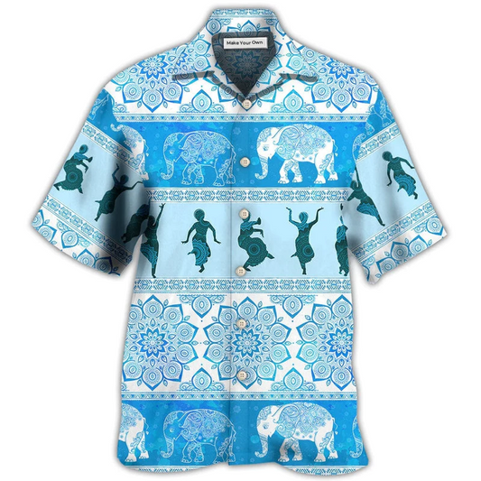 Kathak Elephant Pattern - Hawaiian Shirt - Reefox