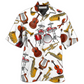 Hawaiian Shirt / Adults / S Music Instruments White Style - Hawaiian Shirt - Reefox
