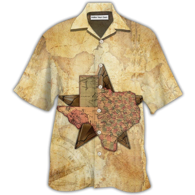 Hawaiian Shirt / Adults / S Texas Peace Life Style In Map - Hawaiian Shirt - Reefox