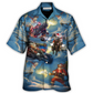 Hawaiian Shirt / Adults / S Christmas Santa Gun Fight In Xmas - Hawaiian Shirt - Reefox