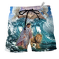 Beach Short / Adults / S Jesus And Lion Amazing Style - Beach Short Reefox - Owls Matrix LTD