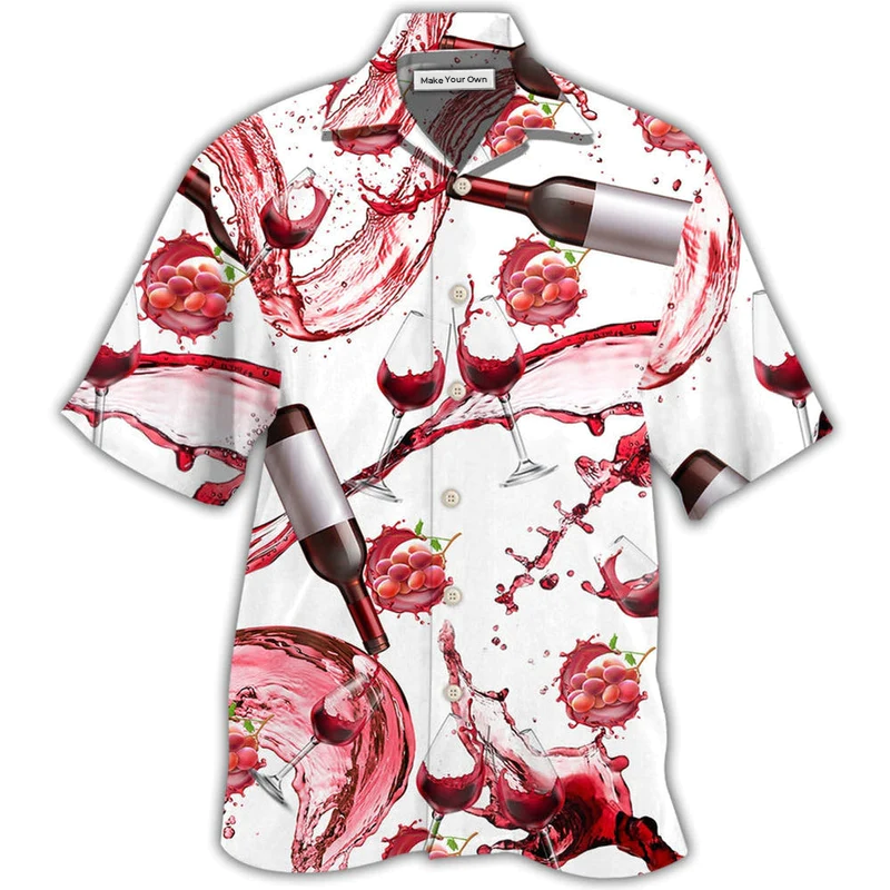 Hawaiian Shirt / Adults / S Wine Red Wine Chill Tonight - Hawaiian Shirt - Reefox