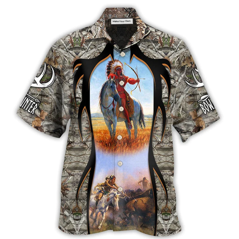 Hawaiian Shirt / Adults / S Native Bow Arrow Hunting Cool - Hawaiian Shirt - Reefox