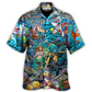 Hawaiian Shirt / Adults / S Shark Bar With Animal Underwater - Hawaiian Shirt - Reefox