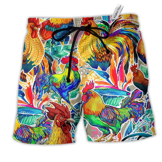 Beach Short / Adults / S Chicken Stronger Love Farm - Beach Short Reefox - Owls Matrix LTD