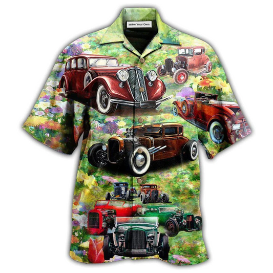 Hawaiian Shirt / Adults / S Hot Rod Car Life Is Too Short To Drive Boring Cars - Hawaiian Shirt - Reefox
