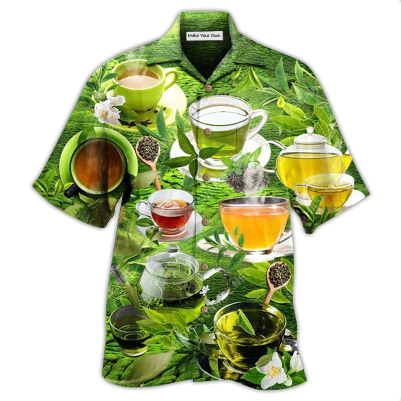 Hawaiian Shirt / Adults / S Tea Enjoy Beautiful Green Tea Hill - Hawaiian Shirt - Reefox