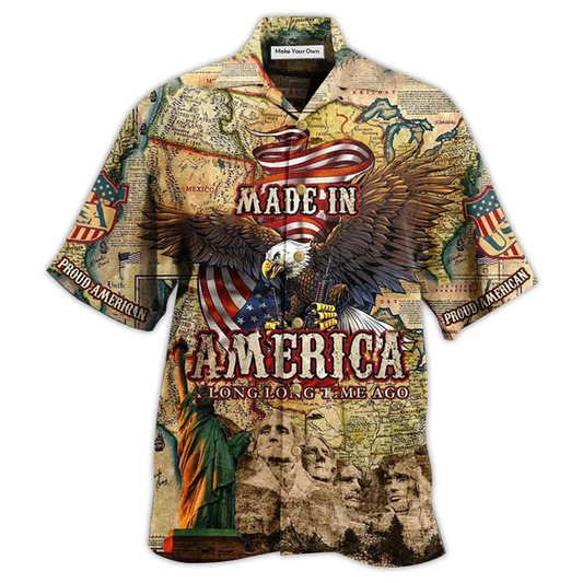 Hawaiian Shirt / Adults / S America Made In America Long Time Ago - Hawaiian Shirt - Reefox
