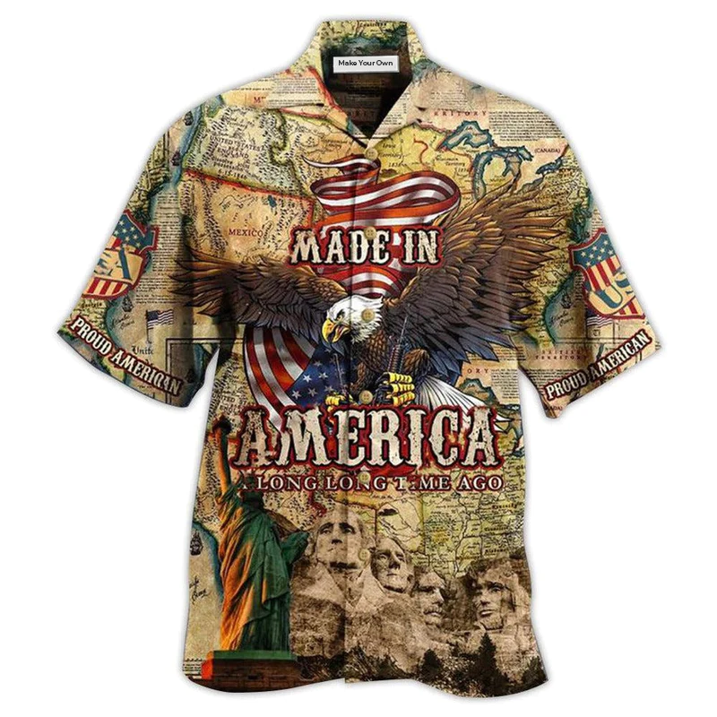 Hawaiian Shirt / Adults / S America Made In America Long Time Ago - Hawaiian Shirt - Reefox