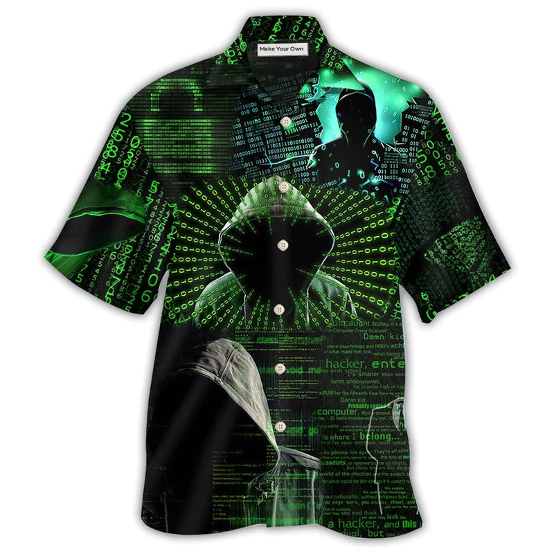 Hawaiian Shirt / Adults / S Hacker Cool Hacker - Hawaiian Shirt - Reefox