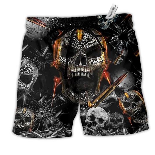 Beach Short / Adults / S Skull Oh My Skull Dark Black - Beach Short Reefox - Owls Matrix LTD