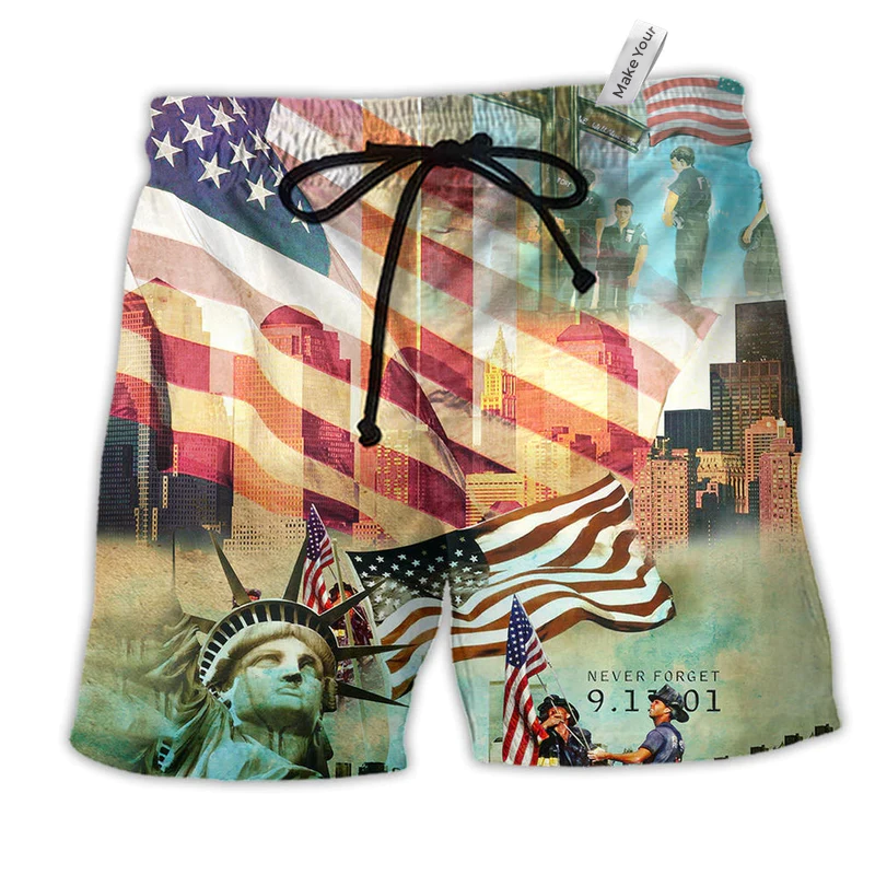 Beach Short / Adults / S America Never Forgotten Tower Challenge - Beach Short Reefox - Owls Matrix LTD
