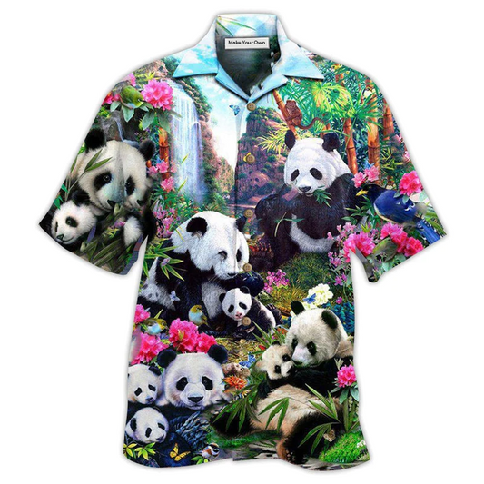 Hawaiian Shirt / Adults / S Panda Keep Calm And Hug A Panda - Hawaiian Shirt - Reefox
