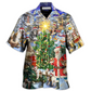 Hawaiian Shirt / Adults / S Christmas Animal Happiness With Drum - Hawaiian Shirt - Reefox