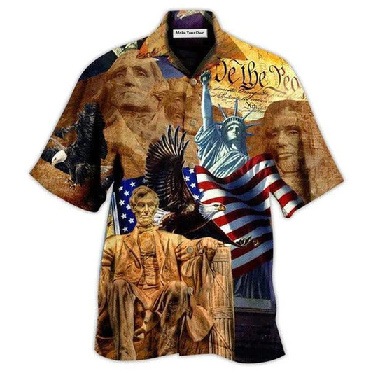 Hawaiian Shirt / Adults / S America Land Of America - Hawaiian Shirt - Reefox