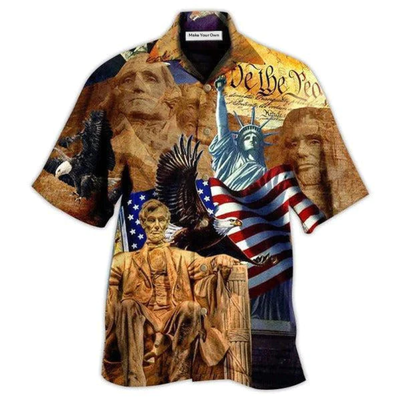 Hawaiian Shirt / Adults / S America Land Of America - Hawaiian Shirt - Reefox