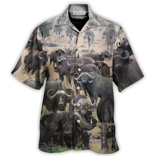 Hawaiian Shirt / Adults / S Buffalo This Is Our Happy Place - Hawaiian Shirt - Reefox
