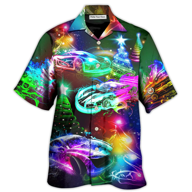 Hawaiian Shirt / Adults / S Car Racing Christmas Merry Everything Happy Always - Hawaiian Shirt - Reefox