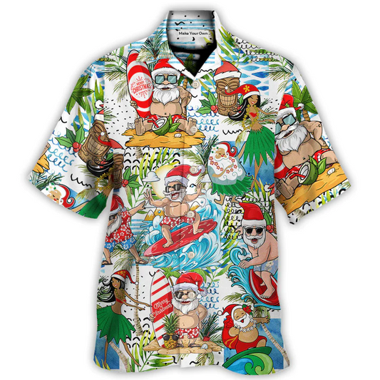 Hawaiian Shirt / Adults / S Christmas Santa Aloha Beach Vibe - Hawaiian Shirt - Reefox