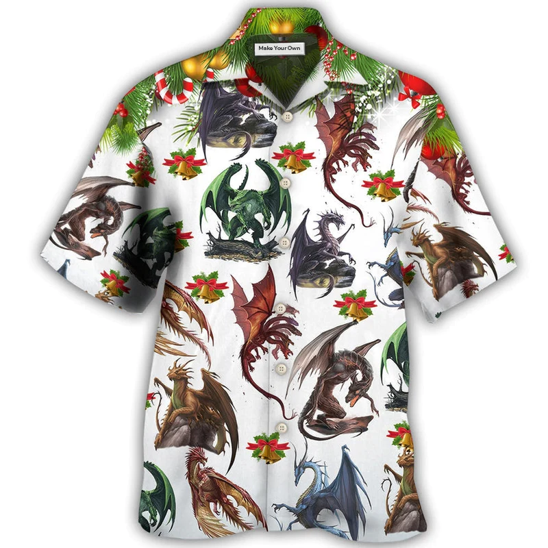 Hawaiian Shirt / Adults / S Dragon Merry Christmas Amazing - Hawaiian Shirt - Reefox