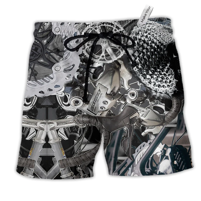 Beach Short / Adults / S Bike When In Doubt Pedal It Out Bicycle - Beach Short Reefox - Owls Matrix LTD