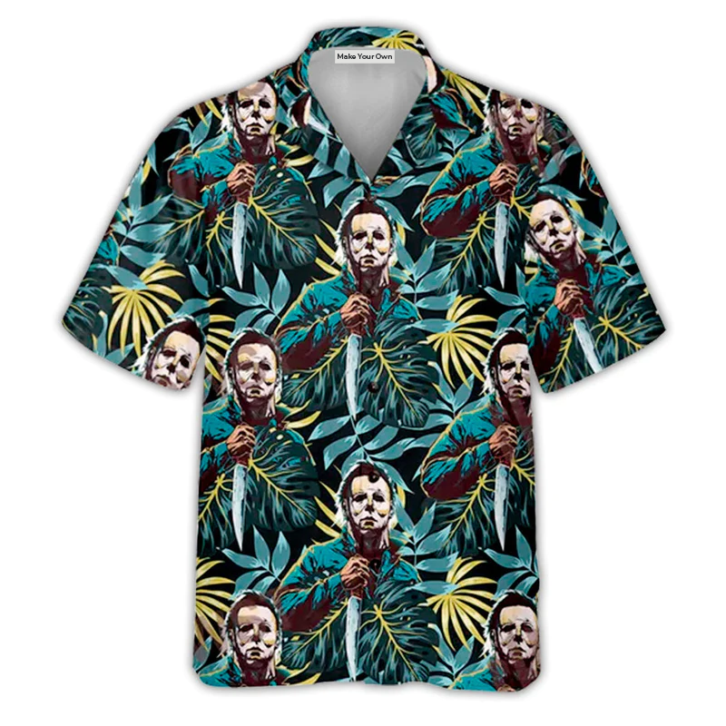 Halloween Michael Myer Tropical Style - Hawaiian Shirt