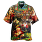 Hawaiian Shirt / Adults / S Train Merry Xmas Santa Toys Train Factory - Hawaiian Shirt - Reefox