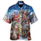 Hawaiian Shirt / Adults / S Christmas Santa's Express Train - Hawaiian Shirt - Reefox