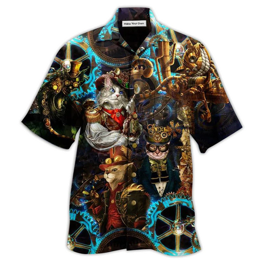 Hawaiian Shirt / Adults / S Cat Machine Magic Vintage - Hawaiian Shirt - Reefox