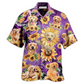 Hawaiian Shirt / Adults / S Golden Retriever Be A Sunflower Purple - Hawaiian Shirt - Reefox