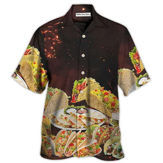 Hawaiian Shirt / Adults / S Food Tacos Fast Food Delicious - Hawaiian Shirt - Reefox